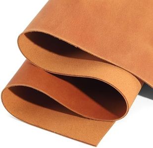 Shkira 12''X24'' Genuine Caramel Leather Sheets for Crafts - Square 2.0MM Thick Genuine - Thick Cowhide Pieces Square - Leather Sheet for Arts