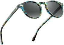 CARFIA Small Face Polarized Sunglasses for Women UV Protection Round Acetate Driving Shades Vintage Retro Style