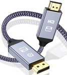 SWECENT 4K DisplayPort to HDMI Cable 2M, UniDirection DP Source to HDMI Monitor Cord High Speed Gold-Plated Lead for Multi-Screen, Compatible for Lenovo, HP, DELL,ASUS and More