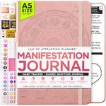 Manifestation Journal & Law of Attraction Planner - A 90 Day Manifesting & Creating Your Dream Life, Increase Positivity & Affirmation | a Mindfulness Journal, Guided, Self Care & Mental Health Journal | Vision Board & Planner Stickers - Start Anytime