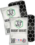 Bright Knight Reflective Tape Hexagon Hard Hat Reflective Stickers. 1" Black Motorcycle Helmet Stickers Made With 3M Reflective Tape. Vinyl Waterproof Reflective Stickers to Stay Visible at Night. 2pk