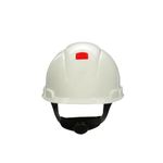 SecureFit 3M Hard Hat SecureFit H-701SFR-UV, White, Non-Vented Cap Style Safety Helmet with Uvicator Sensor, 4-Point Pressure Diffusion Ratchet Suspension, ANSI Z87.1