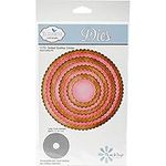 Elizabeth Craft Designs Dotted Scallop Circles Die, Metal, Grey