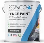 Resincoat - Fence Paint, Weather-Resistant Garden Fence Paint, Matte Finish Outdoor Wood Paint, Outdoor Paint for Garden Fence, Sheds, Cement Posts, and Gravel Boards, Anthracite Grey Fence Paint, 5KG