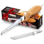 Electric Knife - Easy-Slice Serrated Edge Blades Carving Set for Meat, Bread, Turkey, Ribs, Fillet, DIY, Ergonomic Handle + 2 Blades for Raw & Cooked Food (Classic)