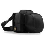 MegaGear MG1446 Canon EOS M50 (15-45mm) Ever Ready Leather Camera Case and Strap - Black