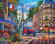 Springbok's 1000 Piece Jigsaw Puzzle Paris Street Life - Unique Cut Pieces