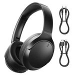 MANAYO Active Noise Cancelling Bluetooth Over Ear Headphones, Foldable and Rotatable Wireless Wired ANC Headphones with Microphone for Cell Phone,Laptop, 150 Hours Playtime, Bluetooth 5.3v