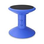 Storex Wiggle Stool – Active Flexible Seating for Classroom and Home Study, Adjustable 12-18 Inch Height, Blue (00301A01C)