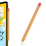 AHASTYLE Duotone Case for Apple Pencil 2nd Generation & Apple Pencil Pro (2024) Ultra Thin Protective Cover Silicone Skin Compatible with Magnetic Charging and Double Tap (Orange + Red)