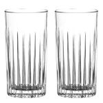 DIAMANTE Water or Cocktail Glasses Crystal Long Drink Hi Balls – ‘Broadway’ Collection – Gift Box of 2