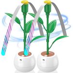 JUTIMER Fly Fan for Tables, USB Battery Powered Hanging or Tabletop Placement, Flowerpot Apple Design Fly Fans for Camping、Picnic Outdoor Indoor 2 Packs