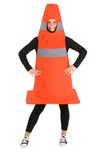 Traffic Cone Adult Costume Standard Orange