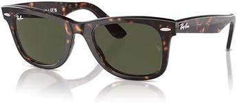 Ray-Ban RB2140 WAYFARER 902 54M Tortoise/Crystal Lens G-15 Green Square Sunglasses for Men For Women + BUNDLE with Designer iWear Eyewear Kit