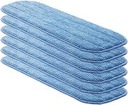 Replacement Washable Microfiber Absorbing Pads - Compatible with E-Cloth Deep Clean Mop, Wet & Dry Cleaning Cloth Refills for All Hard-Floor (Blue)6Pack