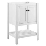 Modway Prestige 23" Bathroom Vanity Cabinet in White (Sink Basin Not Included)