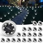 Solpex Solar Lights Outdoor Garden, 20 Pack Mini Solar Ground Lights, Waterproof Solar Garden Lights, Solar Powered Landscape Lighting for Patio Yard Driveway Walkway(Cool White)