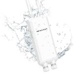 NEWFAST 1200Mbps Waterproof Gigabit Outdoor WiFi Booster, Dualband Wireless Access Point Gigabbit RJ45 ports, Outdoor WiFi range Extender Booster support up to 76 Device, WPA2