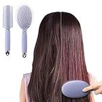 Vented Brush Hair Brush Detangle Hair Brush Plastic Vent Hairbrush Salon Comb For Girls Boys Women Men Straight Wet Dry Fine Long Short Hair Styling Accessories Black For Women and Men(light purple)