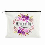 Mother of The Bride Groom Gifts Makeup Bag Pouch Purse Bag Tote Bag for Mom Bridal Party Gifts Wedding Party Gifts from Daughter Son (Mother of The Groom)