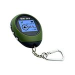 GPS Receiver Navigation Location Finder Tracker with Keychain Rechargeable GPS System for Hiking Hunting Truck RV Car (Color : Green)