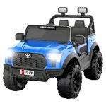 Leotoon Stargazer Kids SUV | 2B 6V/5AH | 4M 12V/17000 RPM | 2.4 GHz Remote | USB/MP3 | 2 Seater | Rocking Function | Dual Tone Headlights | Power Display | BIS Certified | (Metallic Blue) (3-8 Years)