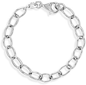 925 Sterling Silver Classic Link Chain Charm Bracelet for Little Girls & Preteen - Plain Bracelets for Young Girls to Allow them to Add Charms - Fabulous Jewelry for Children, Metal