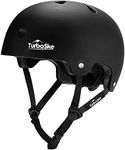 TurboSke Skateboard Helmet, BMX Helmet, Multi-Sport Helmet, Bike Helmet for Kids, Youth, Men, Women (Black, L/XL (22.8"-24"))