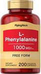 L-Phenylalanine 1000 mg (per Serving) | 200 Quick Release Capsules | Non-GMO, Gluten Free | by Piping Rock