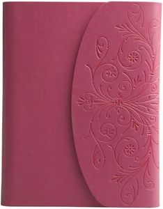 Eccolo World Traveler 5 x 7-Inch Lined Journal with Metallic Flap Closure, Fuchsia Pink