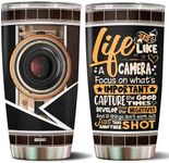 WONWIX Photographer Tumbler Gifts For Men Women Stainless Steel 20 Oz Traveling Cups Quote Dad Mom Coffee Mug With Lid Photography Birthday Christmas Valentines Graduation Gift For Friends