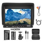 Neewer F100 7 Inch Camera Field Monitor HD Video Assist Slim IPS 1280x800 HDMI Input 1080p with 2600mAh Li-ion Battery/USB Charger，Carrying Case for DSLR Cameras, Stabilizer, Film Video Making Rig