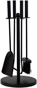 Fire Vida Warwick Traditional Fire Companion Set, Metal, Black, 5-Piece