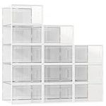 12-Pack Clear Plastic Shoe Organize