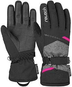 Reusch Hannah R-tex Xt - Guanti da sci da donna, extra caldi, impermeabili e traspiranti, Blck Melang/Rosa Glo, 8