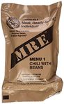 US MRE Meal Ready to Eat, Army Ration EPA, Assorted Menus, CHILI with BEANS