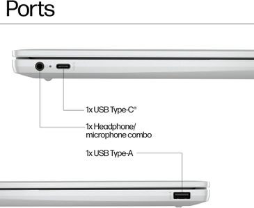 HP Chromebook 14 Laptop – 128GB, Glacier Silver