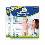 Wowper Baby Diaper Pants | 144 Medium Size | Wetness Indicator | Anti Rash |up to 12 hrs Absorption | 7-12 Kg | Super Soft Diapers