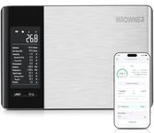 MrOwner Smart Food Kitchen Scale with Nutritional Calculator, Free App with 19 Nutrients Tracking, Calorie, Marco, Digital Weight Grams and Ounces for Weight Loss, Premium Stainless Steel, 22lb