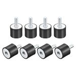 uxcell Rubber Mounts 8pcs M8 Male/Female Vibration Isolator Shock Absorber, for Garage Motor Air Compressor Car Boat Bobbins, D30mmxH25mm