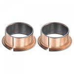 sourcing map Flanged Sleeve Bearings 25mm Bore x 28mm OD x 15mm Length x 35mm Flange Dia x 1.5mm Flange Thickness Wrapped Oilless Bushings 2pcs