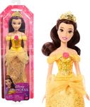 Mattel Disney Princess Dolls, Belle Posable Fashion Doll with Sparkling Clothing and Accessories, Disney Movie Toys