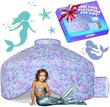 Skywin- Air Tent Fort for Kids, Inflatable Tent for Kids Playhouse Fan Tent (Mermaid) - Improved Blow Up Fort, Sets Up and Stores Away in Seconds (Fan NOT Included)