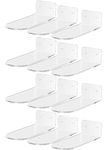 feeling well Shoe Rack Stand organizor Space Saver for Home Shop Wall Mounted Shelf Shoe Rack Display Holder (Transparent, 4 inch Length- Pack of 12)