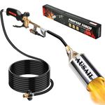 Propane Torch Weed Burner,Blow Torch,Heavy Duty,High Output 1,800,000 BTU,Flamethrower with Turbo Trigger Push Button Igniter and 10 FT Hose for Roof Asphalt,Ice Snow,Road Marking,Charcoal