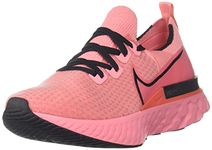 Nike Women's W React Infinity Run FK Running Shoes, Pink, 5.5, BRIGHT MELON/BLACK-EMBER GLOW (CD4372-800)