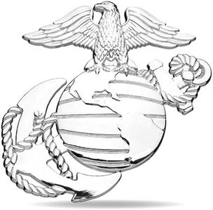 Hirificing Marine Corps Car Stickers, USMC Decal Marine Edition Emblem, 3D Eagle Dlobe and Anchor Badge Decal, Hawk Silver Zinc Alloy Metal Car Exterior Accessories for Truck Pickup Motorcycle