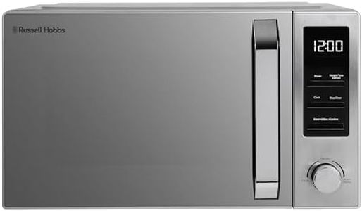 Russell Hobbs Digital Microwave 23 Litre 900W Stainless Steel with 8 Auto Cook Menus & Defrost Function, 5 Power Levels, Integrated Timer, Mirror Door & Easy Clean RHM2372SS
