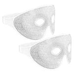 Navaris Set of 2 Gel Eye Masks - 2X Reusable Eye Masks for Hot/Cold Use - Glitter