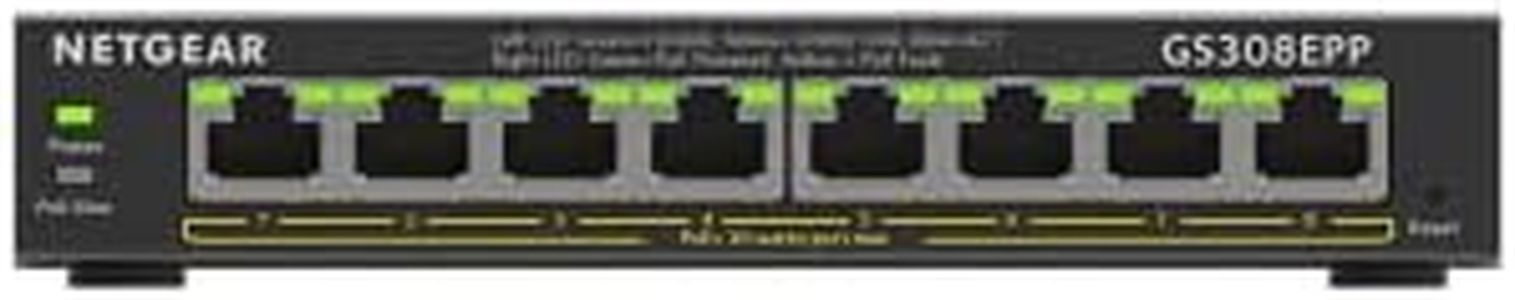 NETGEAR 8-Port 123W Gigabit Ethernet PoE+ Plus Switch